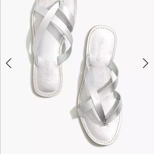 🌺NWT🌺 Madewell Boardwalk Thong Sandal in Silver